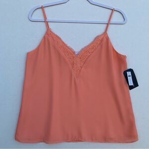 New Melrose and Market Lace Trip V- Neck Cami Camisole Coral Women’s Sz Small
